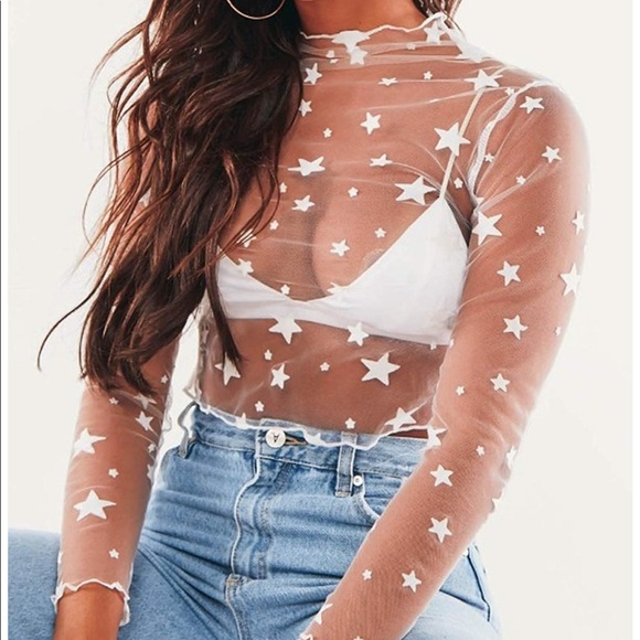 Urban Outfitters Tops - Mesh Star Long Sleeve